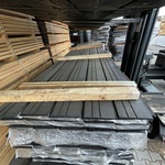 Ca. 50x Zweeds rabat zwart gecoat, 16x195mm, lengte 400cm